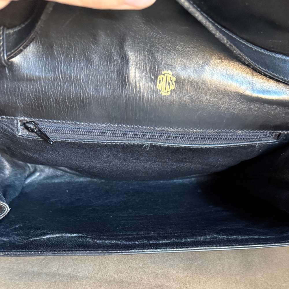 VTG Mark Cross Black Equestrian Style Shoulder Bag | Black | Made in Italy - Picture 4 of 14